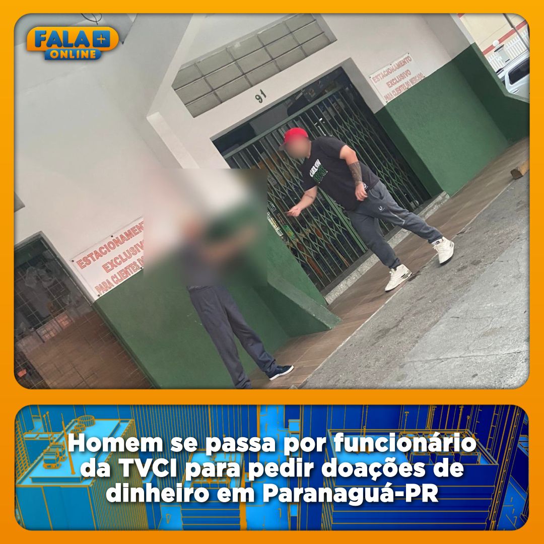 falamaisonline's tweet photo. Homem se passa por funcionário da TVCI para pedir doações de dinheiro em Paranaguá-PR.
https://t.co/6OS0KqTrtr
#TVCI #Televisão #Notícia #FalaMaisOnline https://t.co/NnlwgKmZmp
