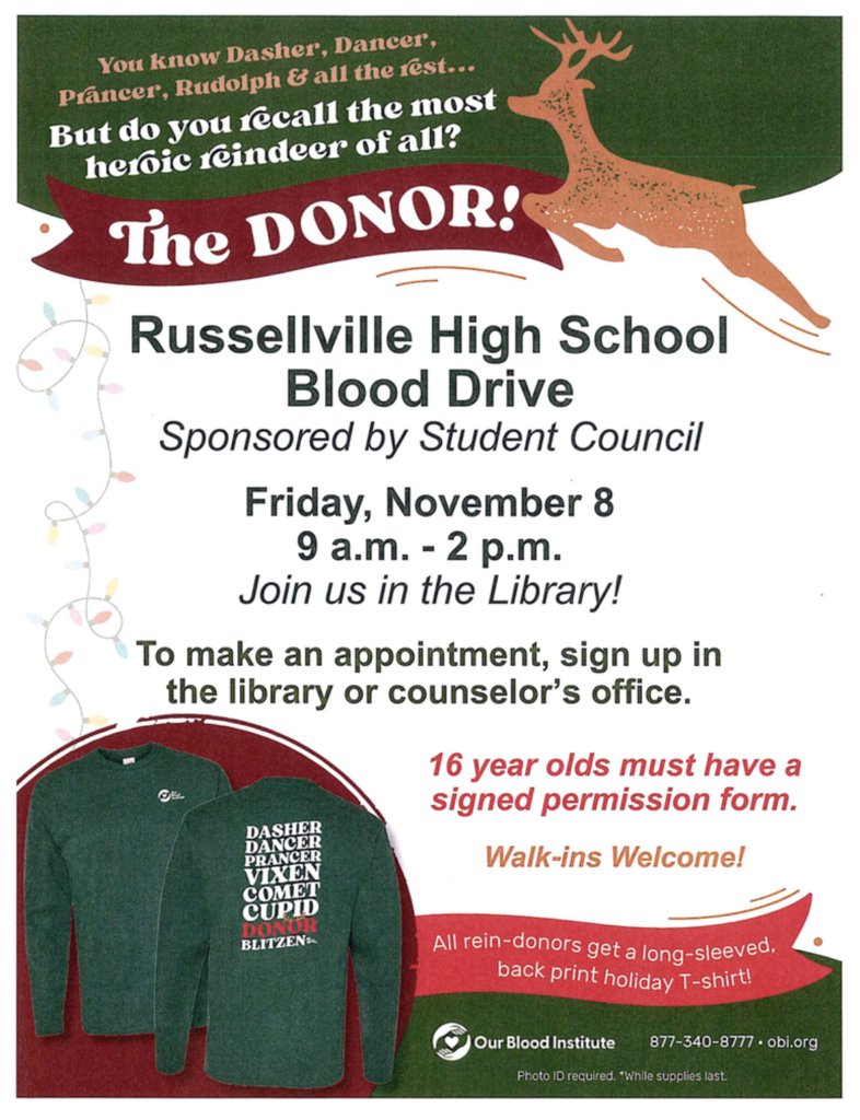 Don't forget about tomorrow's blood drive! Help save a life.