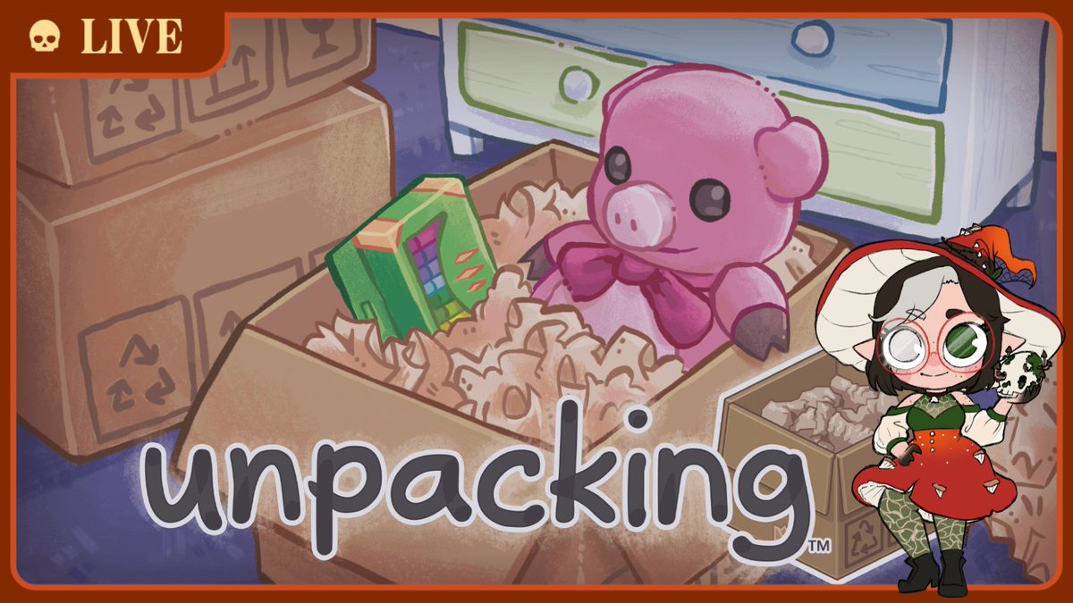 RioanneVT's tweet photo. 💀LIVE NOW!
If feels like we could all use a good cozy game right now, come put a house or two back together with me! We're playing Unpacking tonight!
🔗Link below!
#Unpacking #UnpackingGame #VTuber #VTuberUprising
🎨: /SquidneySketches https://t.co/1MBADdxt0z
