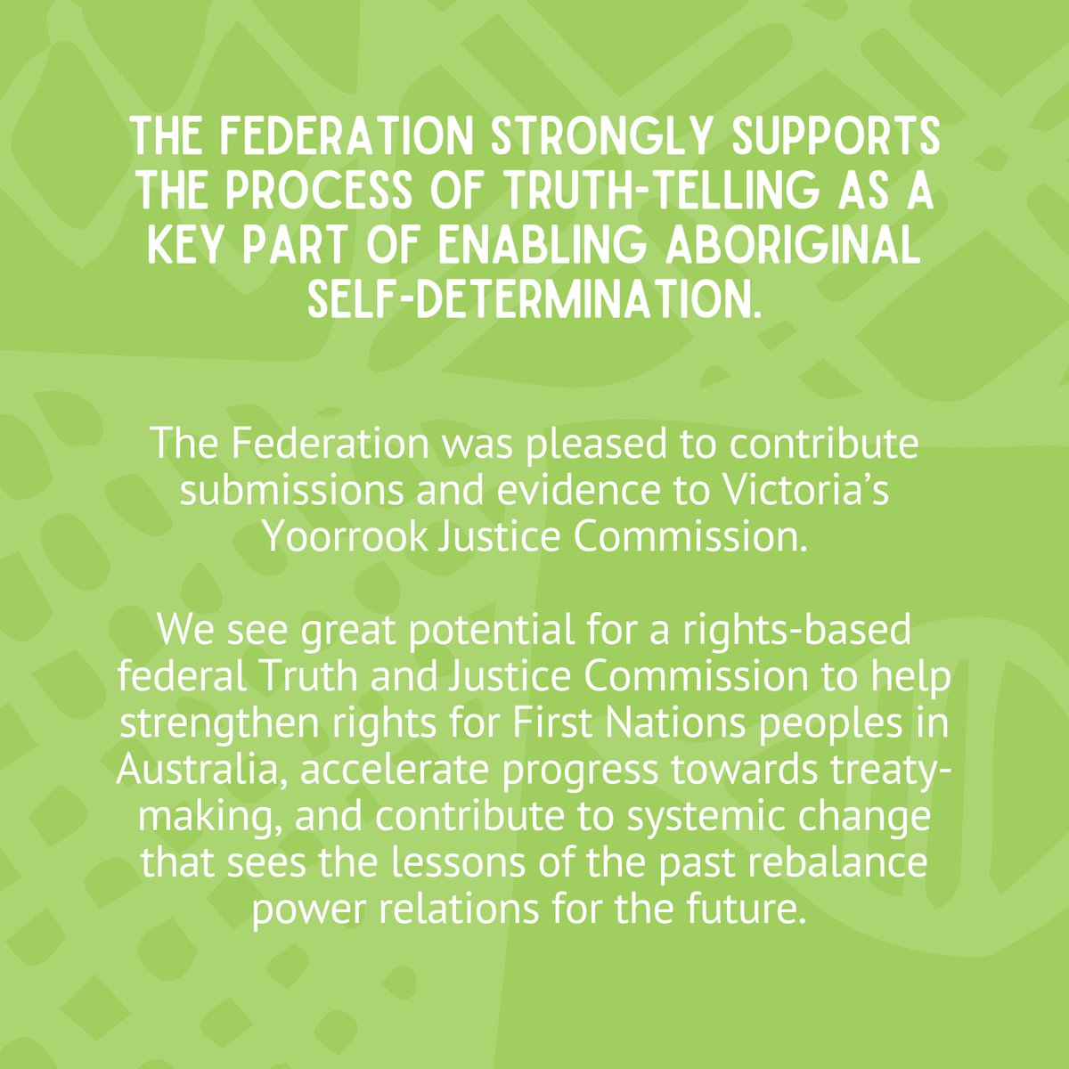 Federation of Victorian Traditional Owner Corps tweet media
