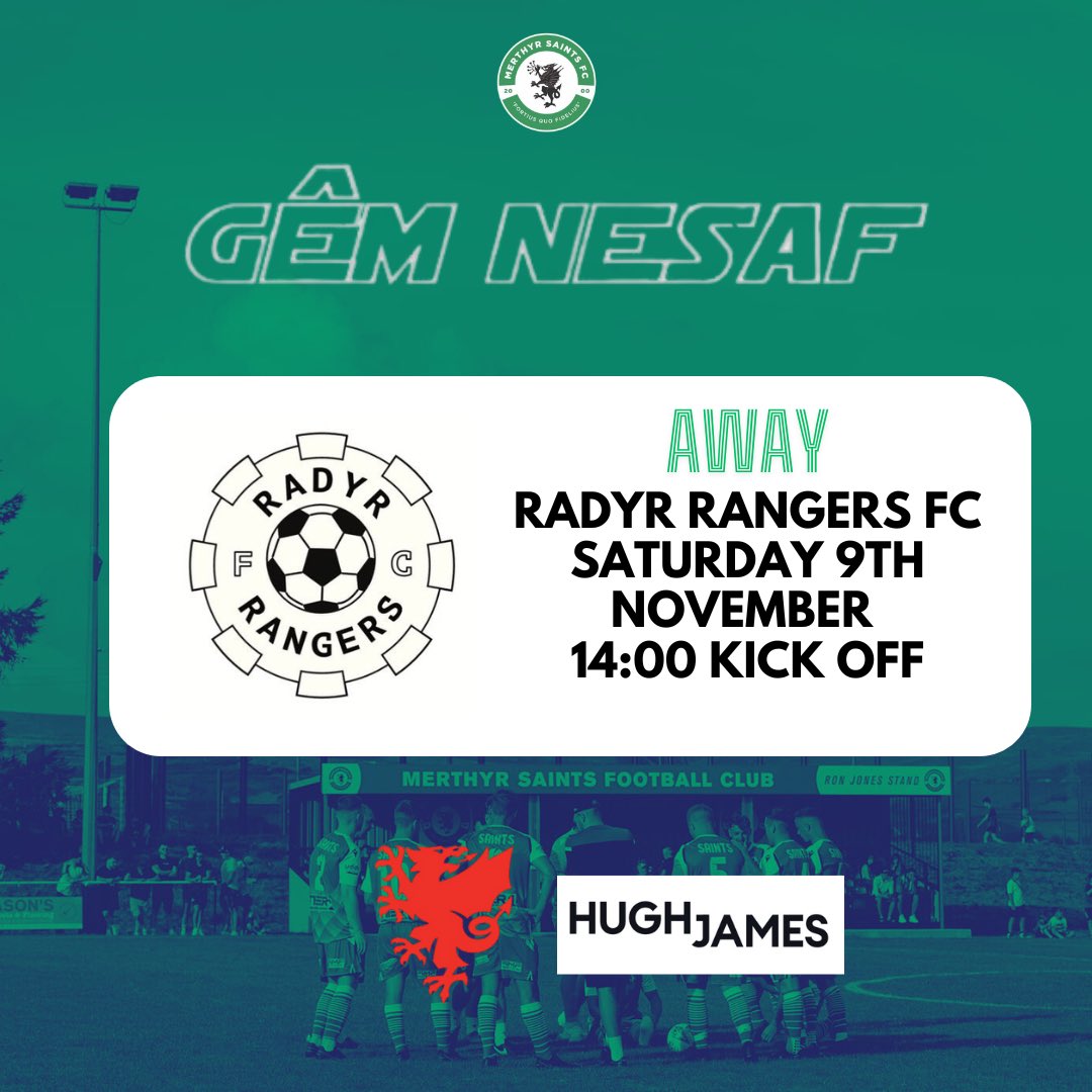 After a two week break, we are back in action this weekend as we travel to <a href="/RadyrRangersFC/">Radyr Rangers FC</a> in the Hugh James cup. 

🟢⚪️