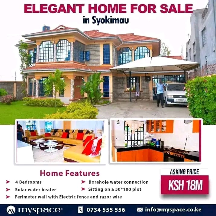 Looking for your dream home? We're offering a spacious 4-bedroom house in Syokimau, complete with modern finishes, ample parking, and a serene environment. Ideal for families, this home offers comfort, convenience, and proximity to key amenities.
#syokimau #forsale