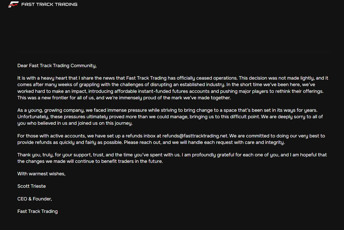 TradeWitHamza's tweet image. #fasttracktrading officially over, 

and let's remember they were screaming at Apex, but all that screaming was just to get attention of newbies and get their money. 

Apex hjas been there for years, paying 20/30 million per month, payouts in 2/3 days
