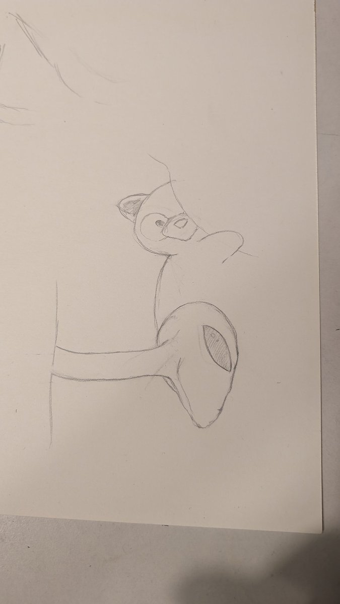 When the Greys show up unannounced during the conception of a work in progress. 

#sketch #paintings #Greys #Aliens