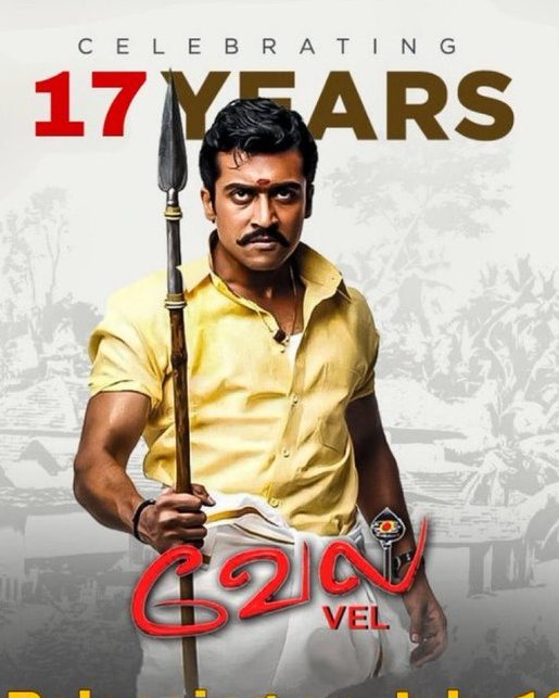 KingMak750's tweet photo. 17 years of Vel a complete Commercial sambhavam from Hari
#Suriya in a Dual Role..
A Well packed family Entertainer from Hari..
#17YearsOfVel #Kanguva https://t.co/V4FOmq4kuz