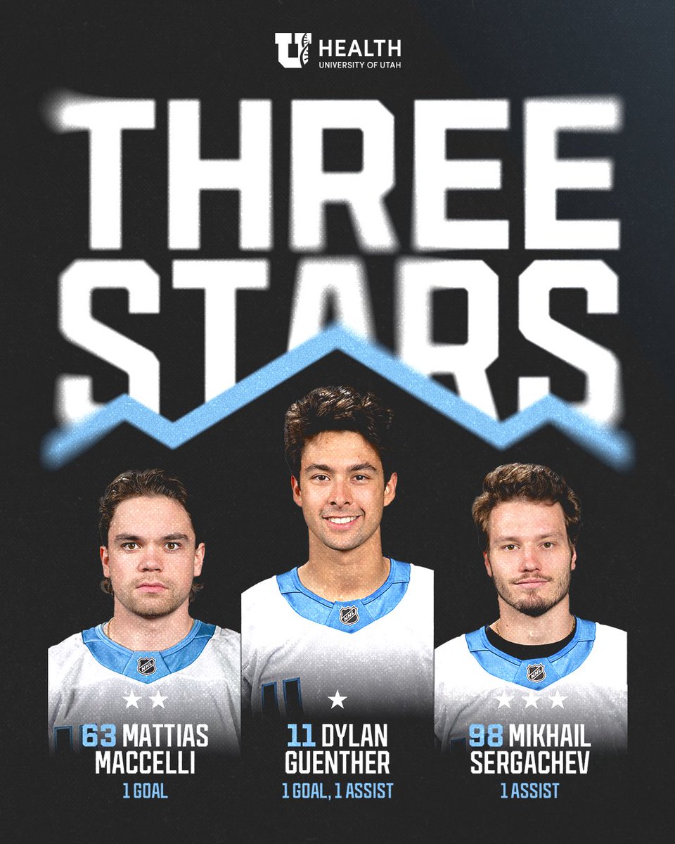 utahmammoth's tweet image. Three stars ⭐️⭐️⭐️

#UtahHC | @UofUHealth