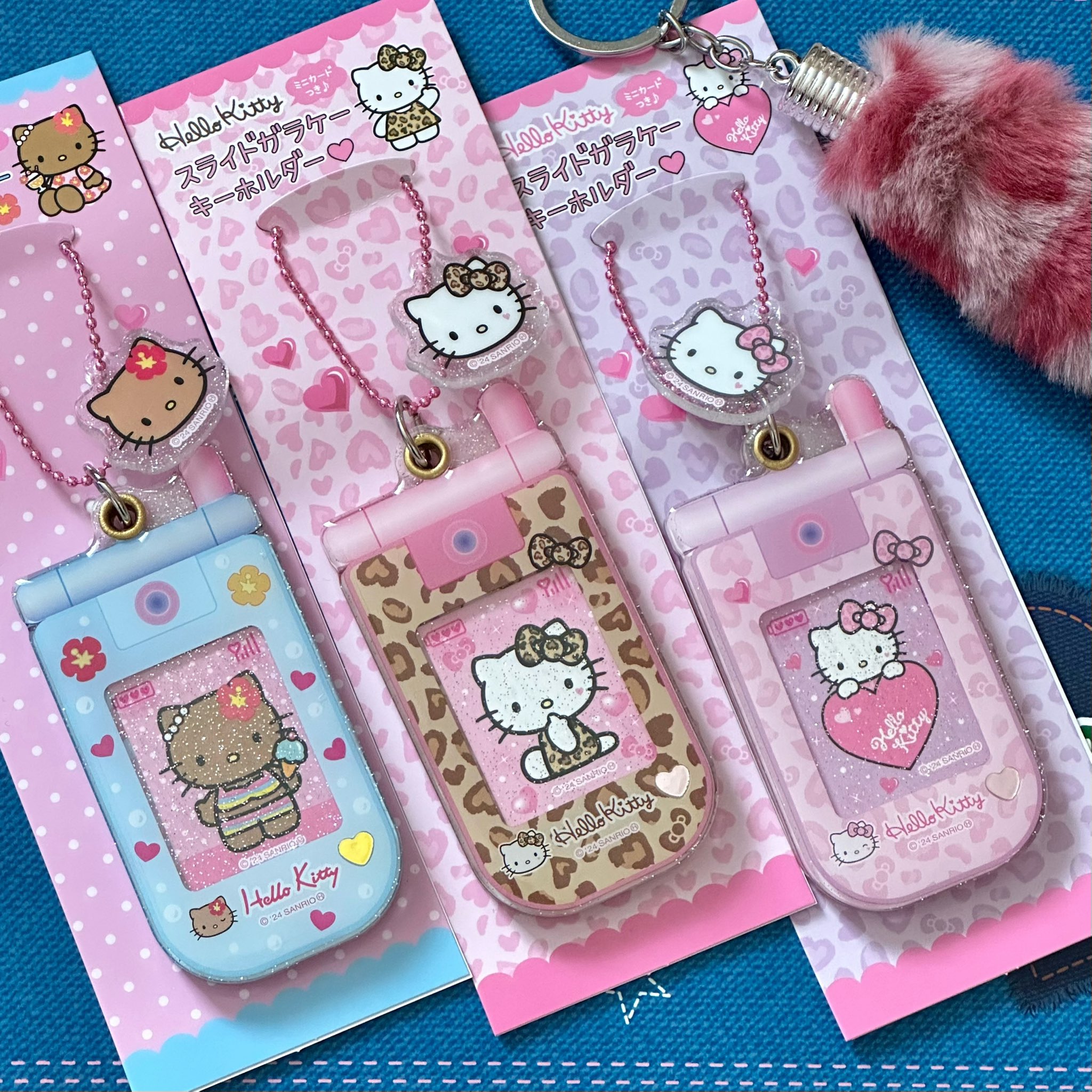 キティちゃん パスケース スクバキーホルダー ガラケーキーホルダー 9点セット キティちゃん パスケース スクバキーホルダー ガラケー