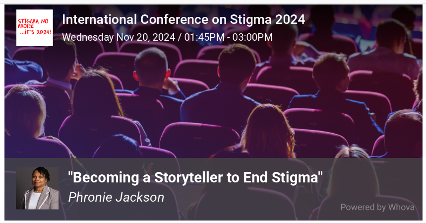 I'll be speaking at International Conference on Stigma 2024 on Nov 19 - 21, 2024. I would love to see you there!🎉🎉 
Register here: whova.com/portal/registr… 
  - via #Whova Event Platform
 tinyurl.com/27od4fxd #stigma2024 #endstigma #whocanyoutell