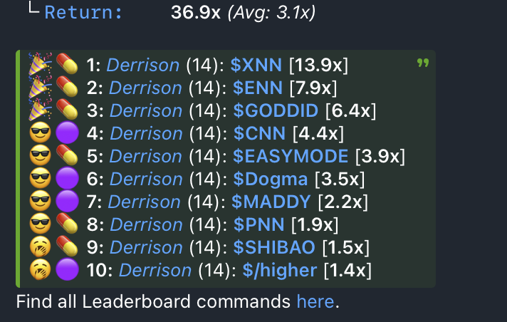 <a href="/mrpunkdoteth/">Mrpunk.eth</a> Degens doin pretty well without you tbh