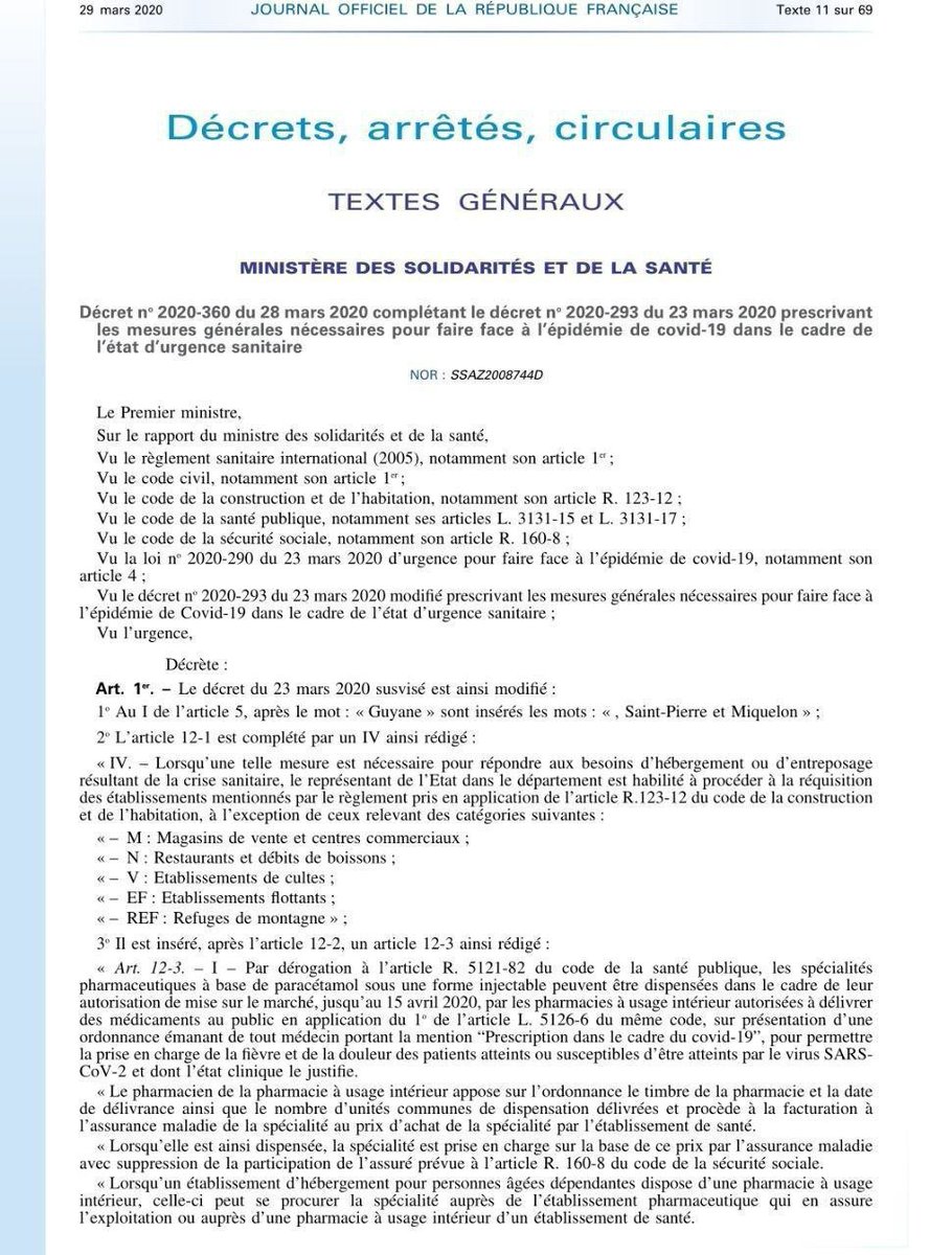 SinedWarrior's tweet photo. 1/n
Voici le décret Rivotril signé par Olivier Véran et Édouard Philippe 

Consultable également ici sur Légifrance

Les responsables de l’euthanasie de nos vieux doivent être jugés et punis, car c'est un crime d'avoir refusé de soigner https://t.co/F4MNR2QQeq