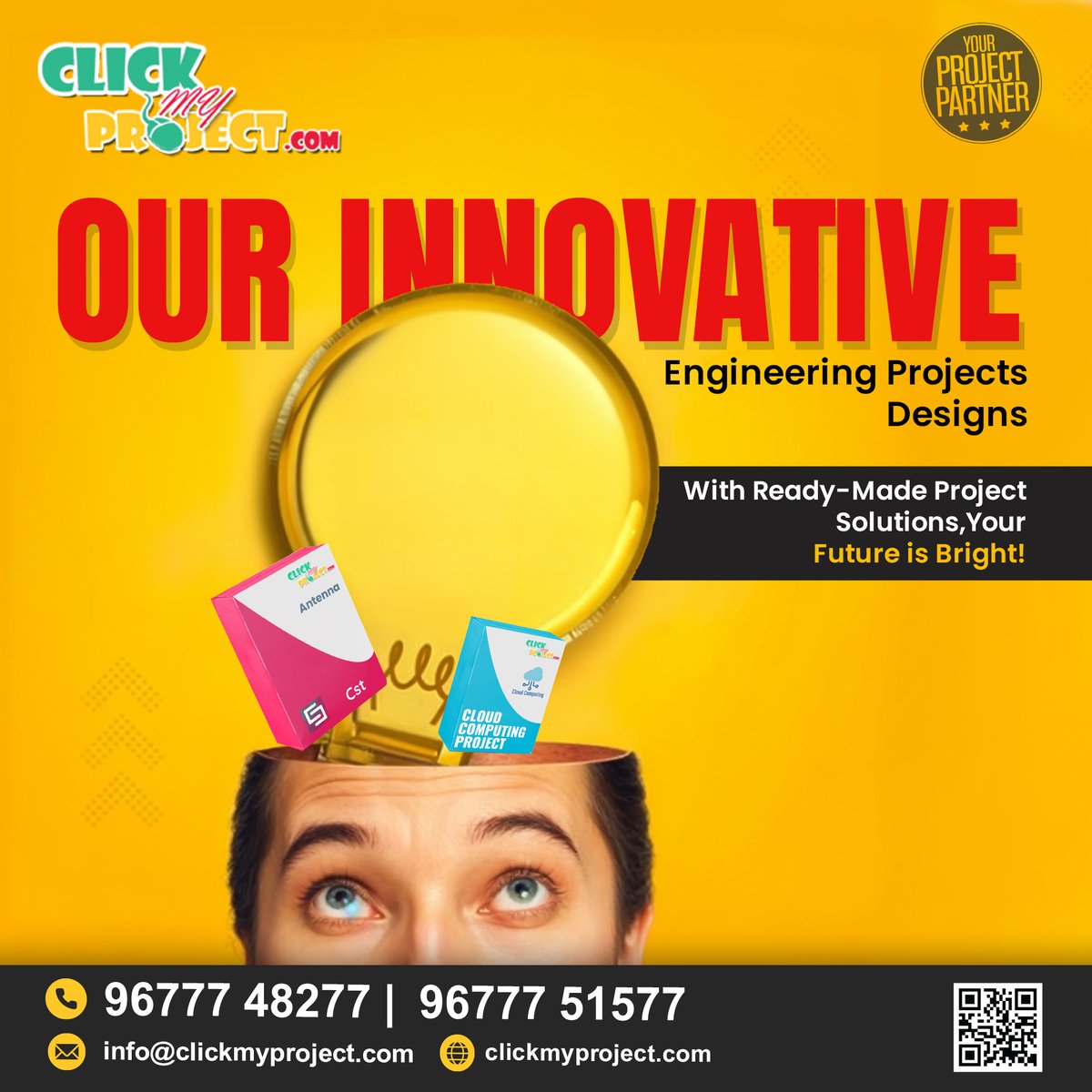 ClickMyProject's tweet image. 🚀 Spark New Concepts with Ready-Made Solutions from ClickMyProject! 🚀

📲Ping us: rfr.bz/fm8r7o0

#ClickMyProject #InnovativeDesigns #ReadyMadeSolutions #BulkProjects #ProjectMadeEasy #DotNetProjects #IEEEEngineeringprojects #EEEProjects #ProjectExcellence