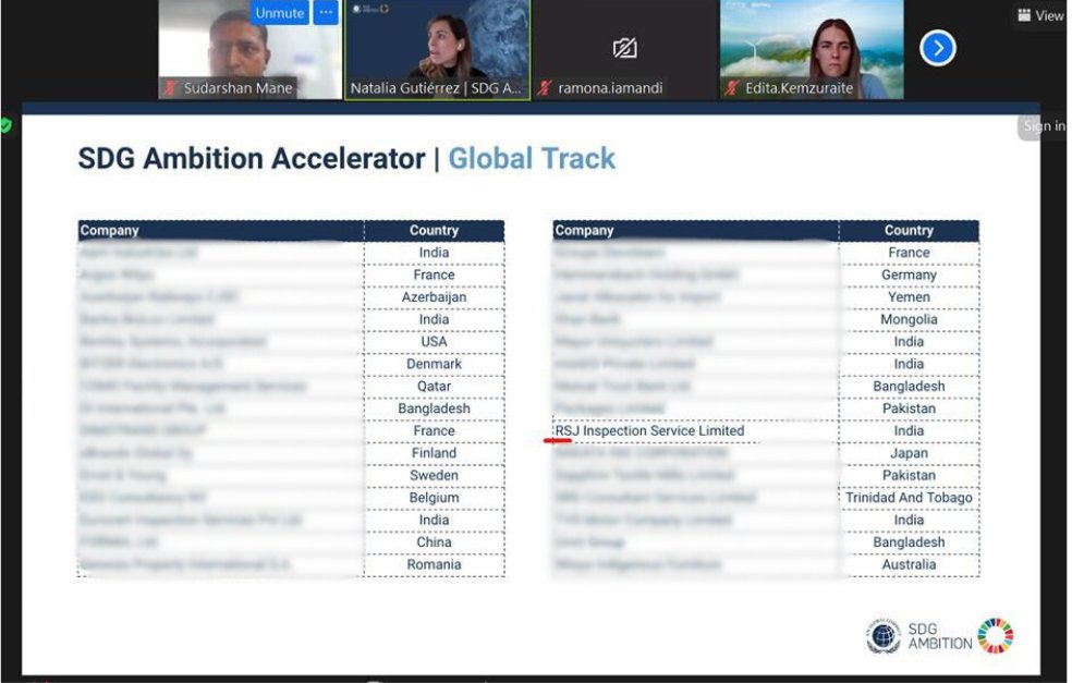 Assure4Good's tweet image. Thrilled to announce that RSJ Inspection Service Ltd is among 30 global participants in the prestigious SDG Ambition Accelerator program! 🌍
 We’re proud to join global leaders in advancing the #SDGs, scaling up efforts for sustainable future and meaningful impact.✨ #SDGAmbition