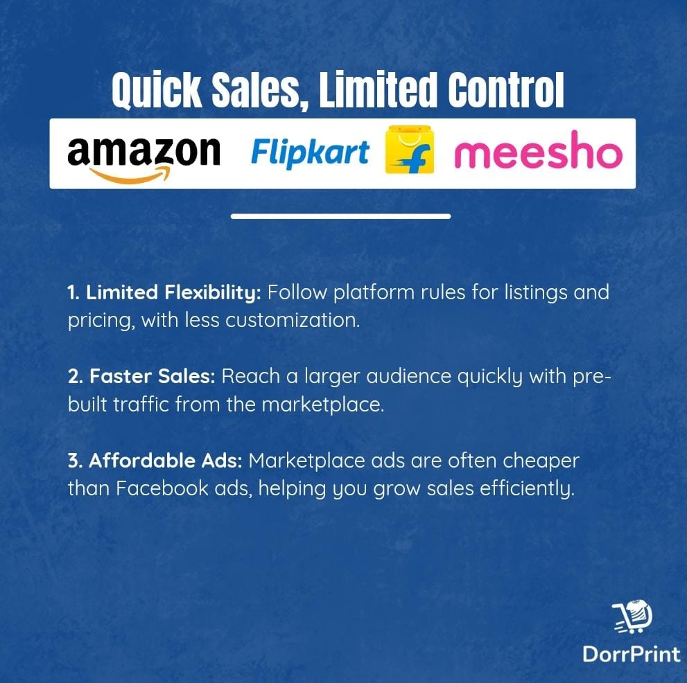dipenmehtaa's tweet photo. Selling on Amazon, Flipkart &amp; Meesho? Pros: instant reach &amp; affordable ads. Cons: limited customization. Get marketplace insights here! 🚀 #MarketplaceSelling #Amazon #Flipkart #Meesho #EcommerceTips #OnlineBusiness https://t.co/2LT7whAK6D