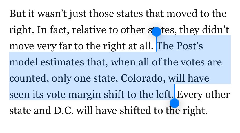 qpyoungnews's tweet photo. To underline the point, Colorado was *alone among all 50 states* in moving left Tuesday. https://t.co/TMHyUMnE41