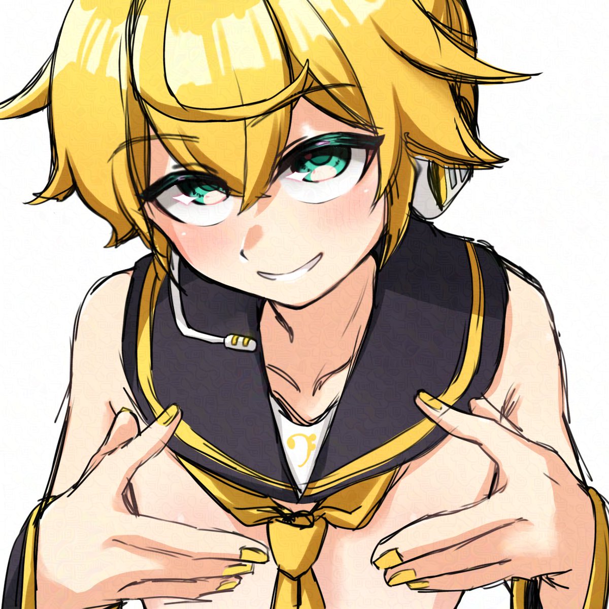 見せてくれない #いいおっぱいの日 #鏡音レン