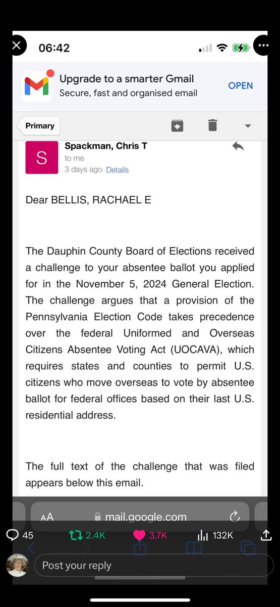 Stopthehate555's tweet photo. @McSpocky #SomethingIsWrong #DoNotConcedeKamala
#FuckTrump #MoreVotesToCount #TrumpCheated #CheckYourMailBallot #DemandARecount https://t.co/ULgRS6Dakz