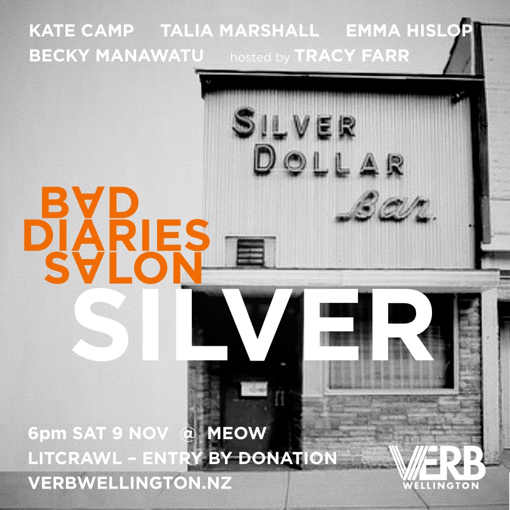 Bad Diaries Salon returns to LitCrawl 2024 <a href="/verbwellington/">Verb Wellington</a> this weekend!

Four fabulous writers – Kate Camp, Becky Manawatu, Emma Hislop, Talia Marshall – read from their unpublished diaries, with salon host <a href="/hissingswan/">Tracy Farr</a>

6pm Sat 9 Nov <a href="/meow_live/">Meow Edward St</a> 

verbwellington.nz/litcrawl-2024-…