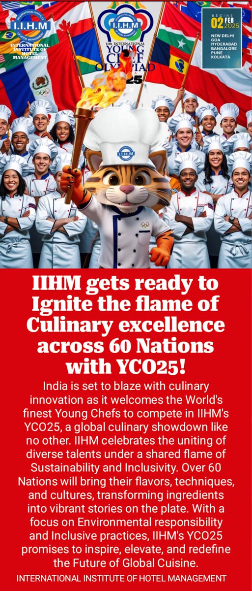 Abdullah Ahmed (@aadiriihmdelhi) on Twitter photo As #IIHM gears up for the World's Biggest Culinary Heats on the Planet with over 60 Countries set to participate in The 11th IIHM International Young Chef Olympiad
<a href="/subornobose/">Dr. Suborno Bose</a> As #IIHM gears up for the World's Biggest Culinary Heats on the Planet with over 60 Countries set to participate in The 11th IIHM International Young Chef Olympiad
<a href="/subornobose/">Dr. Suborno Bose</a>