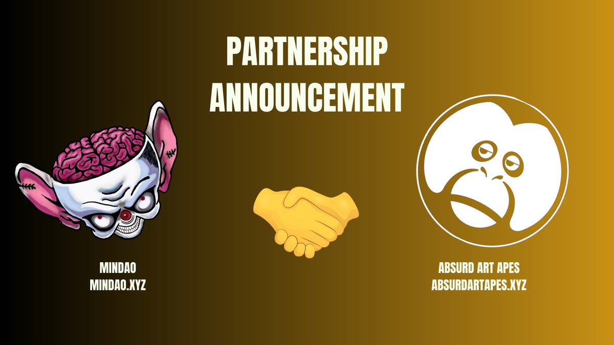 MINDao (@mindaosol) on Twitter photo 🚀 Exciting news! MINDao is teaming up with <a href="/AbsurdArtApes/">Absurd Apes (1%)</a> in a long-term partnership! We're backing <a href="/SkeetsANC/">Skeets🎨(1%)</a> on his upcoming launch, offering full support in consulting, development, and art. Get ready for epic collabs and community growth! 🌌🔥 🚀 Exciting news! MINDao is teaming up with <a href="/AbsurdArtApes/">Absurd Apes (1%)</a> in a long-term partnership! We're backing <a href="/SkeetsANC/">Skeets🎨(1%)</a> on his upcoming launch, offering full support in consulting, development, and art. Get ready for epic collabs and community growth! 🌌🔥