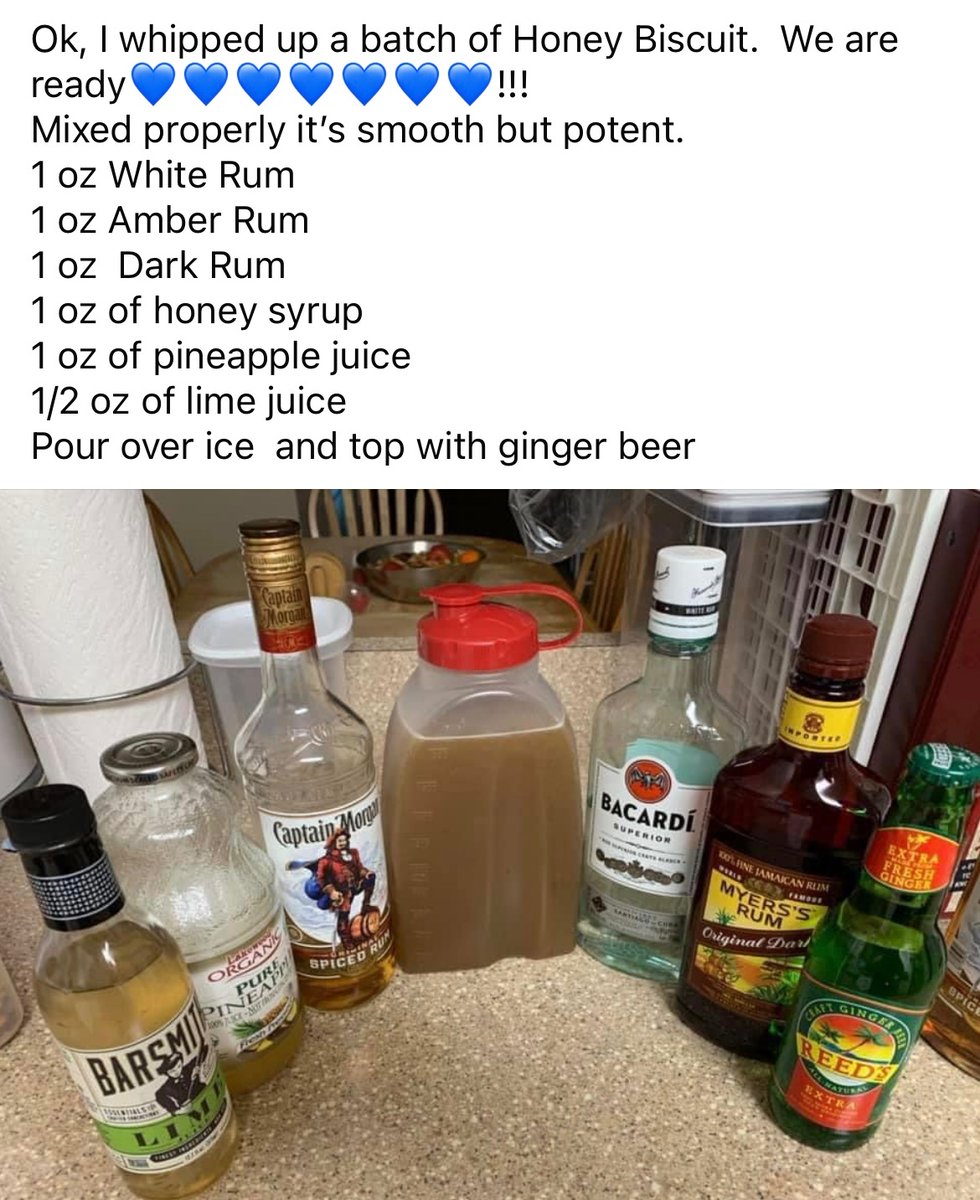 TheDI757's tweet photo. @TheSloppyBoys A friend of mine posted his recipe for a drink called “Honey Biscuit”. Seems like it could be the drink of Thanksgiving. Maybe this instead of food this year. https://t.co/2Kz3mtdKVI