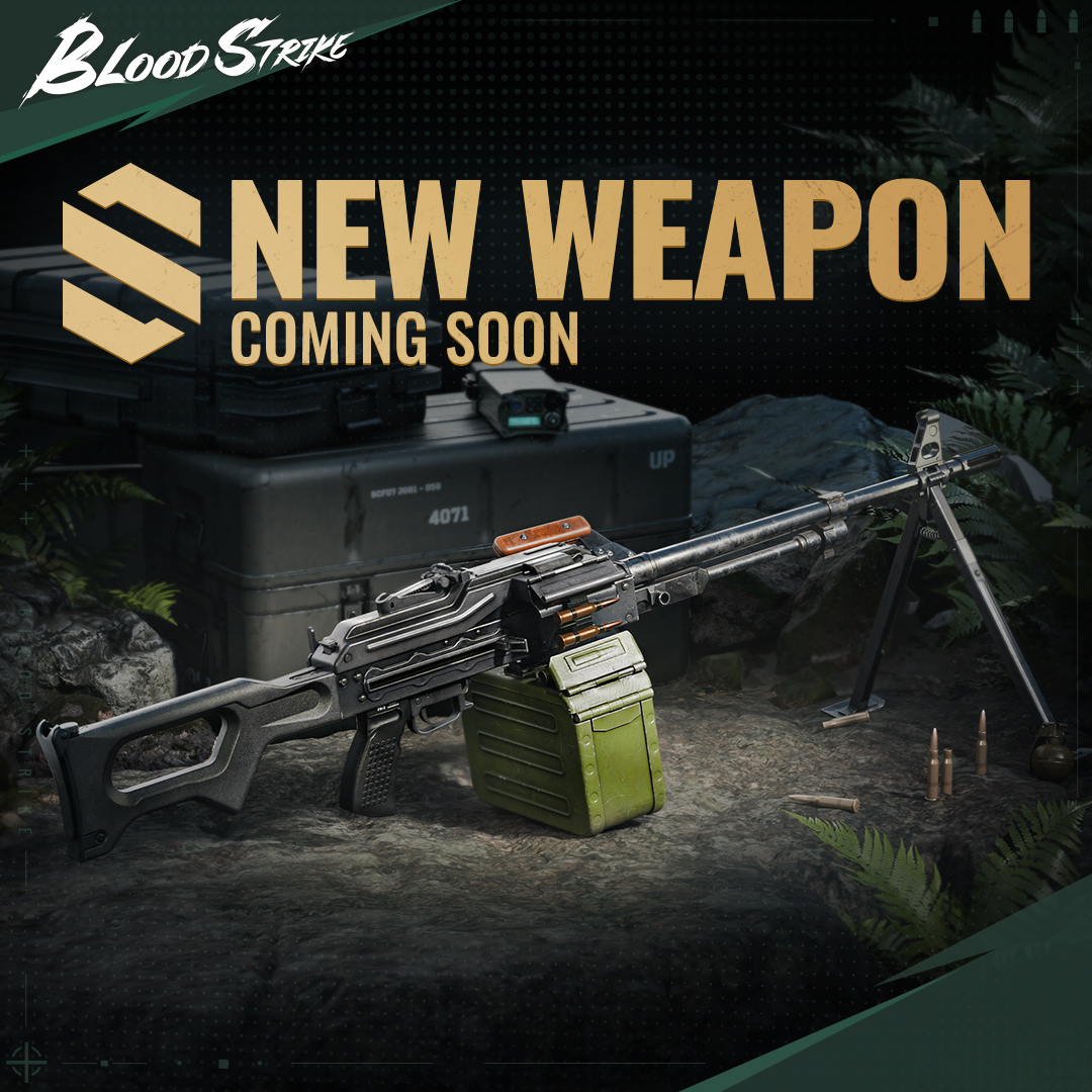 bloodstrike_EN's tweet photo. 🚨 New firepower incoming! 🚨 
The PKM is locked, loaded, and ready to dominate the battlefield.
#BloodStrike https://t.co/l0UQ4aqn46