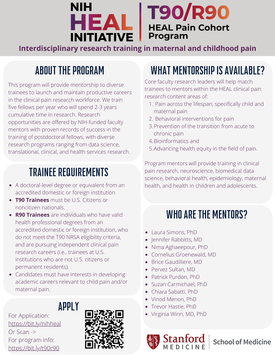 Great opportunity for PediPain Research Training <a href="/BPPLab/">BPP Lab</a> <a href="/JARabbitts/">Jennifer Rabbitts</a>