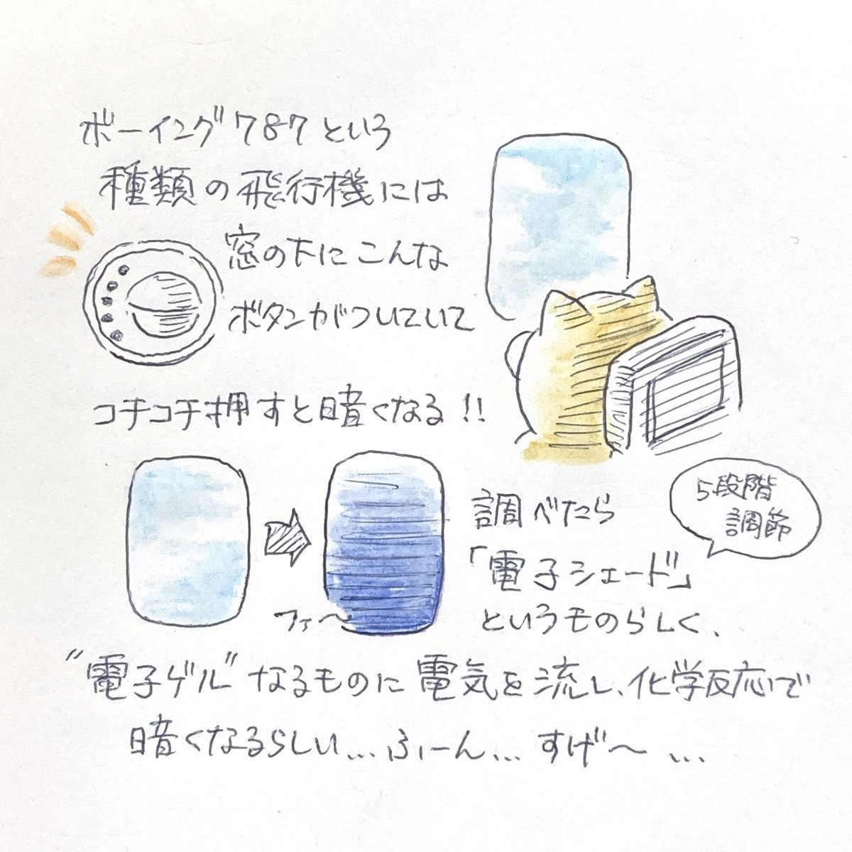 hrmzkw's tweet photo. じんわり暗くなる感じが◎
#毎日平日絵日記 #ねこ
#ねこイラスト #cat
#絵日記 #イラスト
#illustration #diary
#bowing787 #飛行機 https://t.co/H5JLjTFFH7