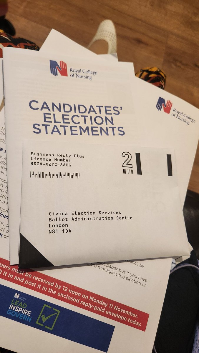 Dr Joan Myers OBE, QN, FQNI (@joan_myers) on Twitter photo Got back in time to get my RCN candidateโs Election statements and voting papers all done. Make sure you vote before 11/11,24 <a href="/SheilaSobrany/">Sheila Sobrany RGN RNT MA HE</a> <a href="/alisonleary1/">Prof Alison Leary ๐#ProtectNurse</a> <a href="/LolaOni3/">Lola Oni</a> all the best Got back in time to get my RCN candidateโs Election statements and voting papers all done. Make sure you vote before 11/11,24 <a href="/SheilaSobrany/">Sheila Sobrany RGN RNT MA HE</a> <a href="/alisonleary1/">Prof Alison Leary ๐#ProtectNurse</a> <a href="/LolaOni3/">Lola Oni</a> all the best