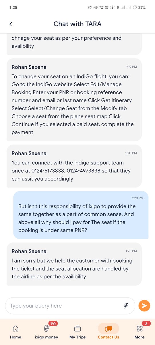varun5444's tweet photo. @ixigo @IndiGo6E  When will you guys stop this harrassment for the customers. My 4 year old given separate seat than both her parents. How can companies like you lack such basic common sense. Above that both blame each other for this. Pathetic experience!! https://t.co/Ojm1uzlfz4