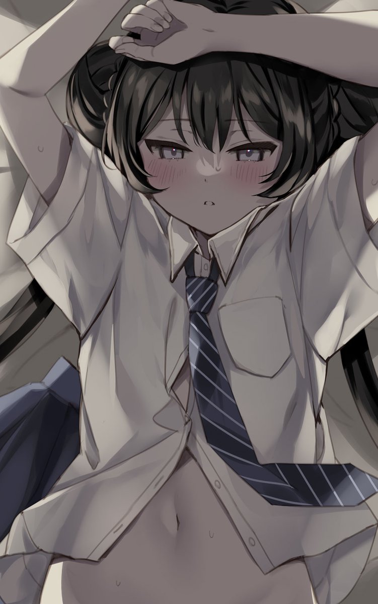早瀬ユウカ(ブルアカ) 「とりあえず昨日の #いいおなかの日 と今日の #いいおっぱいの日 あげときますね」|なつめえり🍚神のイラスト