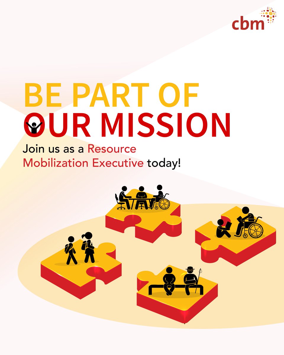 We're hiring Resource Mobilization Executives in Bengaluru, Chennai, Hyderabad, and Kochi! Connect with people, share our mission, and inspire support for CBM India’s impact. ✨
Apply now and make a difference! More info: 🔗 cbmindia.org/careers/

#Hiring #Fundraising #CBMIndia