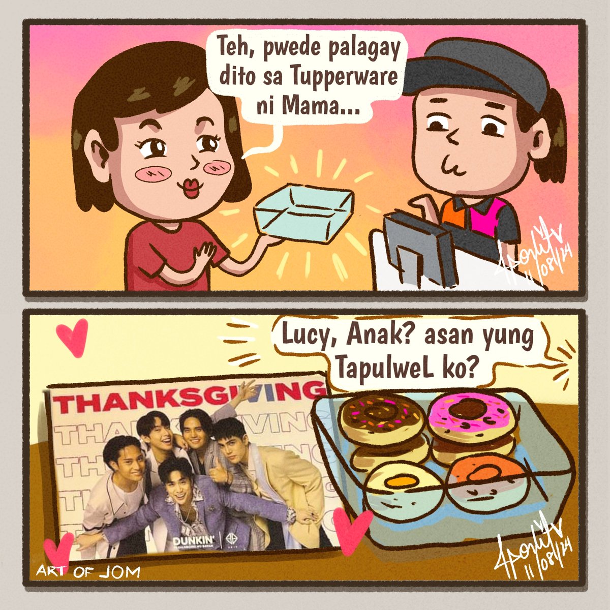 artofJom's tweet image. TAPULWEL.jpeg 

@dunkinph @dunkindonuts 🍩💗
@SB19Official #sb19comics #SB19 #SB19DunkinPHThanksgiving #SB19DUNKIN  🤩