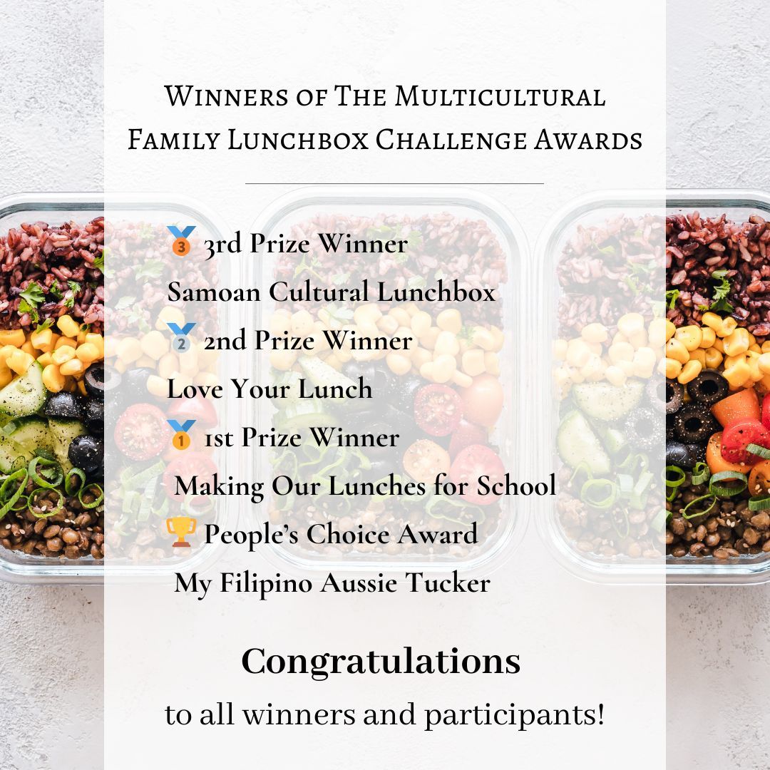 Thank you to everyone who attended the Multicultural Family Lunchbox Challenge Awards Online Presentation ! Congratulations to our talented winners, and heartfelt thanks to all participants making Multicultural Health Week a true celebration of health, community, and culture.