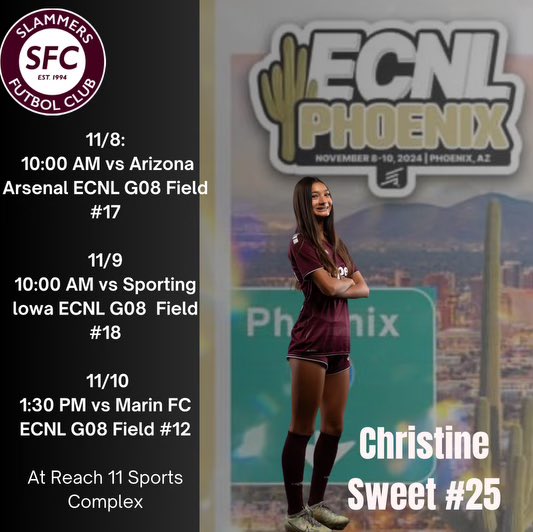 ChristinSweet25's tweet photo. Looking forward to playing some #soccer this weekend in #ECNLPHX!! https://t.co/E79jcYRPeB