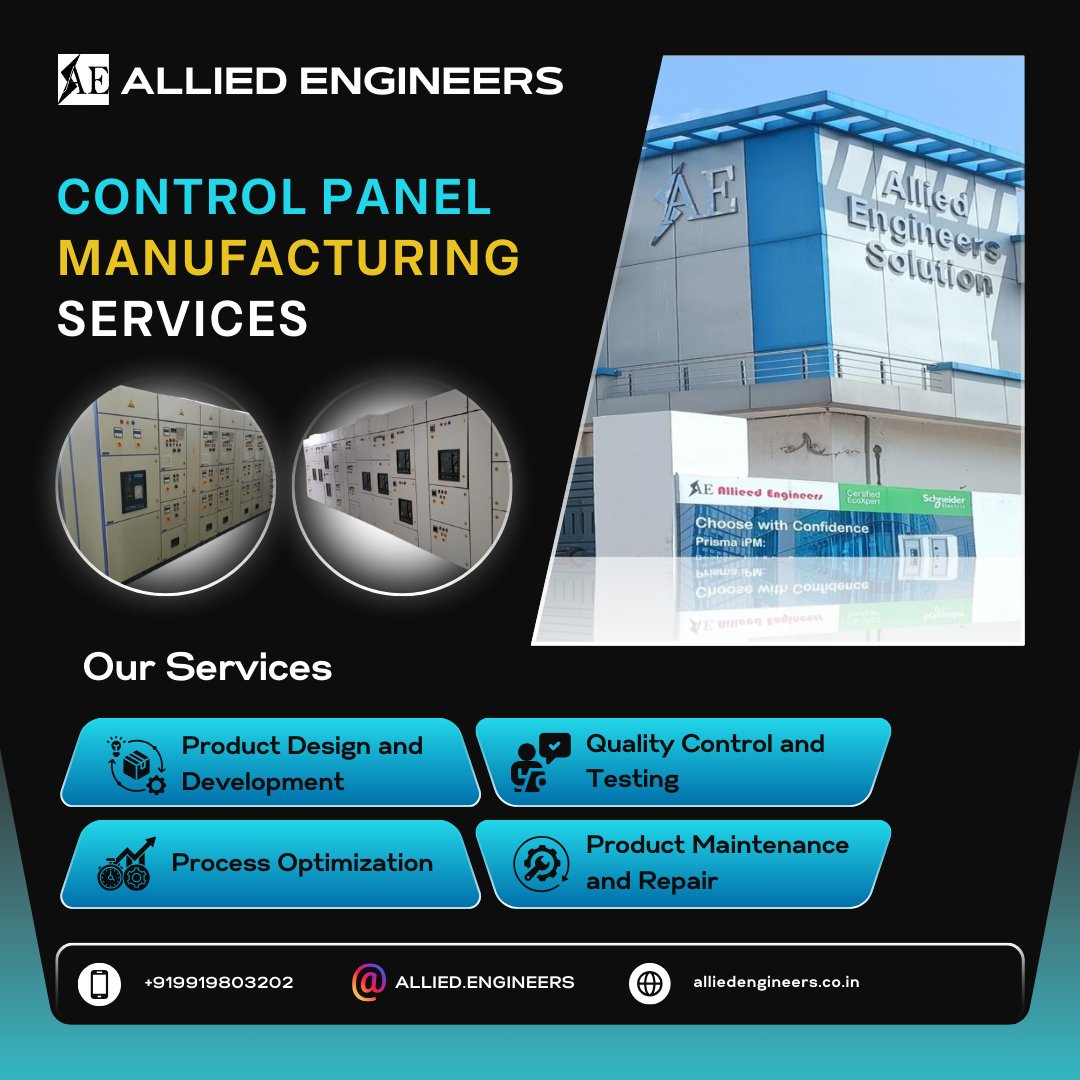 AlliedEg14's tweet image. Let our experts handle your electrical panel and control system needs.
Contact us today to discuss your project and learn how we can help you!
#electricalpanels
#controlpanelengineering
#electricalcontractor
#electricalpanel 
#controls
#electricalengineering
#ISO 
#Automation