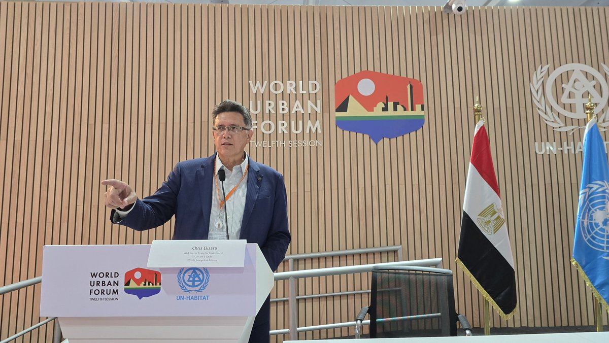 weasc's tweet image. Yesterday (Nov. 7) at a WUF12 press conference in Cairo, Egypt, the Faith Pavilion released a call to action statement on cities.  Read the press release and call to action statement here. faithforcities.org/media