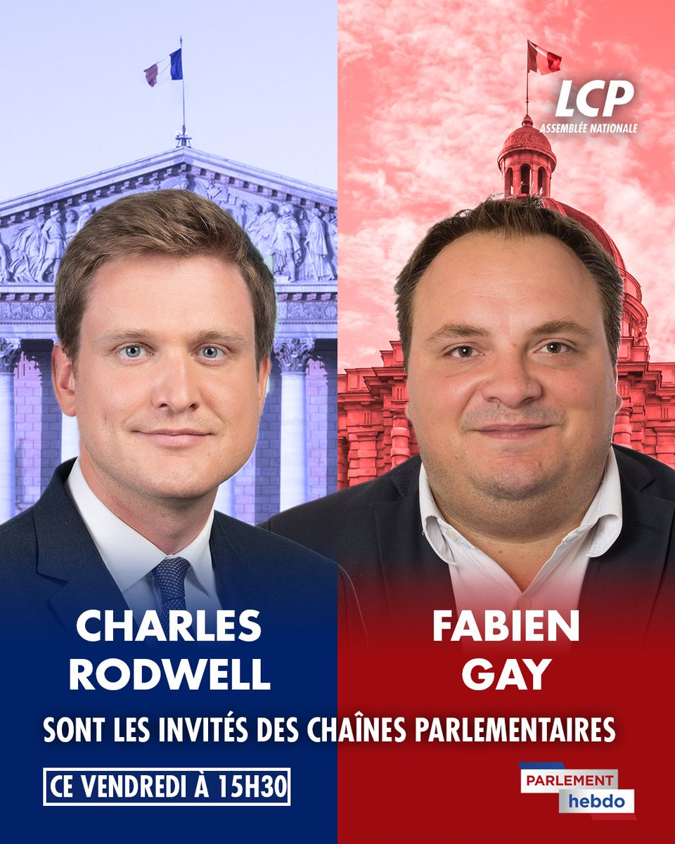 LCP (@lcp) on Twitter photo 🏛️À 15h30 dans Parlement Hebdo, <a href="/KathiaGilder/">GILDER</a> et <a href="/APoussart/">Alexandre Poussart</a> (<a href="/publicsenat/">Public Sénat</a>) reçoivent :📷<a href="/charlesrodwell_/">Charles Rodwell</a>, député Ensemble pour la République des Yvelines et <a href="/fabien_gay/">Fabien Gay</a>, sénateur communiste de la Seine-Saint-Denis. #ParlementHebdo 🏛️À 15h30 dans Parlement Hebdo, <a href="/KathiaGilder/">GILDER</a> et <a href="/APoussart/">Alexandre Poussart</a> (<a href="/publicsenat/">Public Sénat</a>) reçoivent :📷<a href="/charlesrodwell_/">Charles Rodwell</a>, député Ensemble pour la République des Yvelines et <a href="/fabien_gay/">Fabien Gay</a>, sénateur communiste de la Seine-Saint-Denis. #ParlementHebdo
