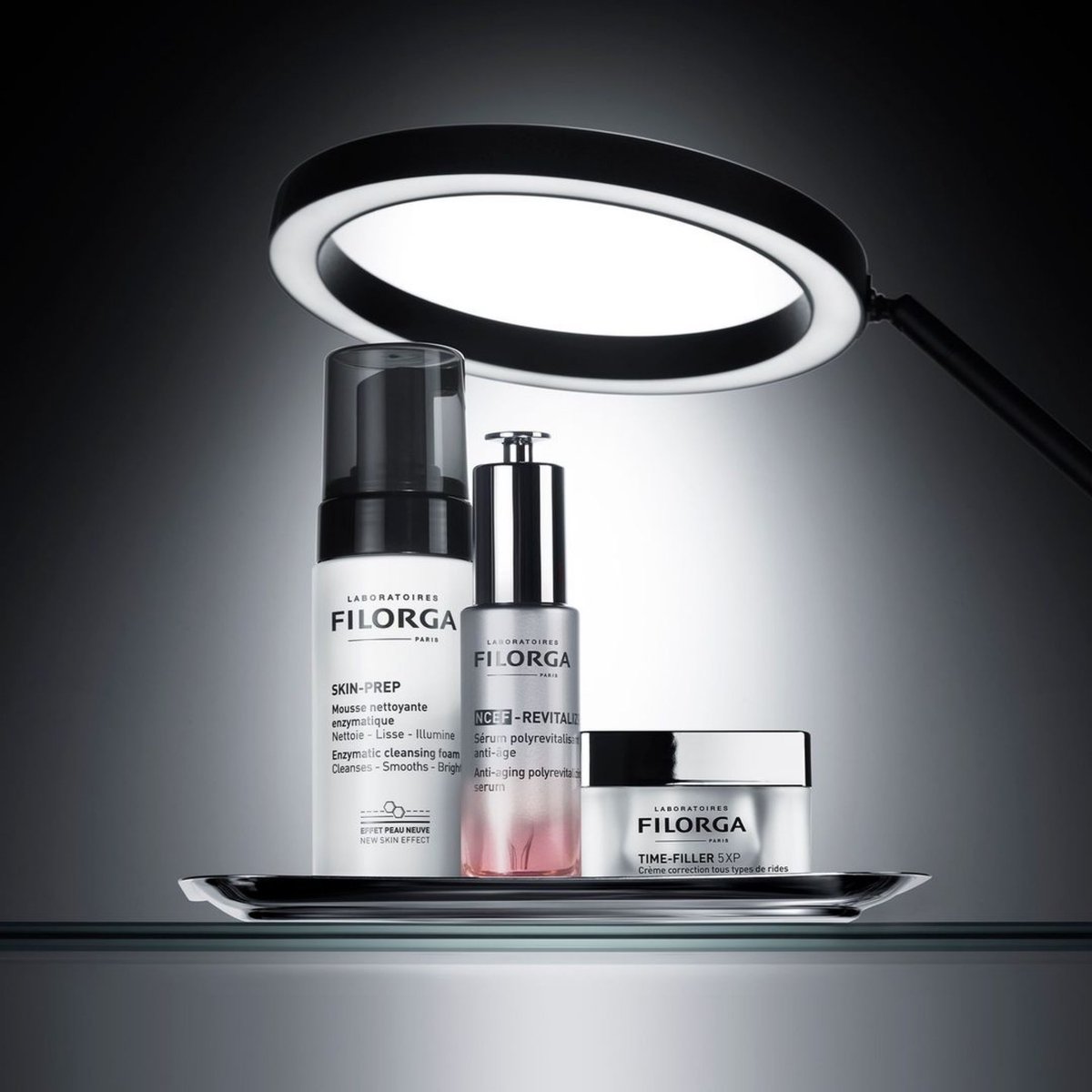 The perfect anti-ageing trio ⏳

SKIN-PREP ENZYMATIC CLEANSING FOAM gently resurfaces. 
⁣
NCEF-REVITALIZE SERUM boosts collagen production and strengthens the skin barrier. 
⁣
TIME-FILLER 5XP CREAM tackles all 5 wrinkle types, including neck lines.
