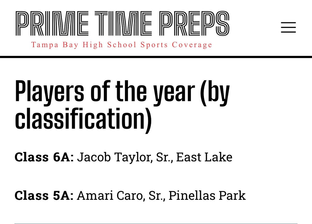 Jacob 'JT' Taylor (@jt15_taylor) on Twitter photo I’m very honored and super grateful to be chosen as the 6A player of the year!
<a href="/eastlakefball/">East Lake Football</a>
primetimepreps.com/2024/11/07/foo… I’m very honored and super grateful to be chosen as the 6A player of the year!
<a href="/eastlakefball/">East Lake Football</a>
primetimepreps.com/2024/11/07/foo…
