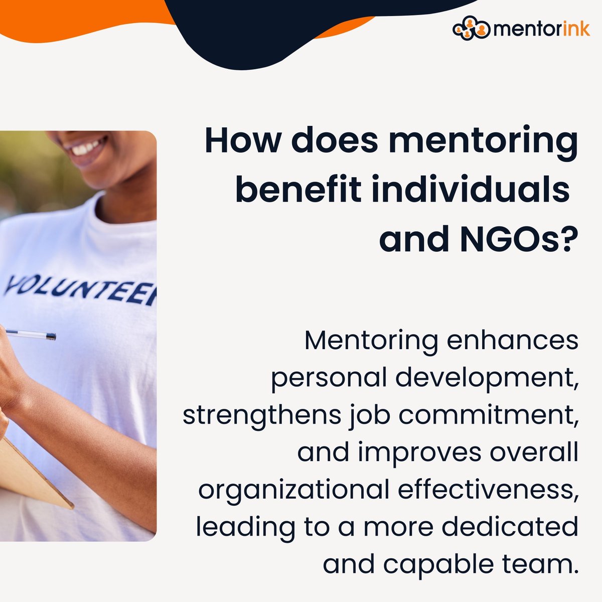 mentorink's tweet image. Curious about how mentoring can elevate your NGO’s impact?

Interested in unlocking the full potential of mentoring for your team?

Let’s explore how Mentorink can help you make a difference.

#NonProfitImpact #Mentoring #NGODevelopment #ProfessionalGrowth #Mentorink #NGO