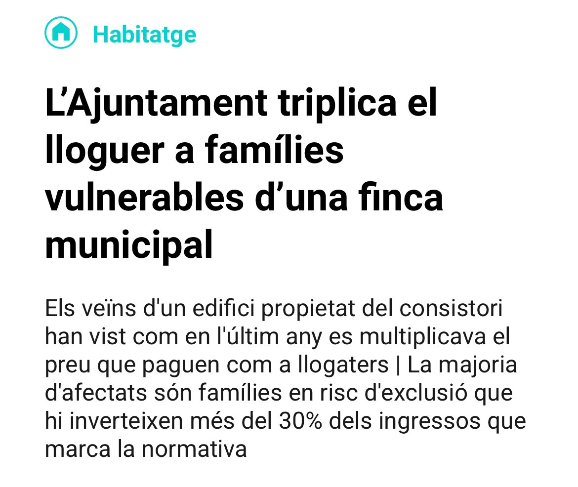‼️MOLT GREU

L’Ajuntament de Barcelona triplica el lloguer a famílies vulnerables d’una finca del Raval

Aquestes pràctiques vergonyoses són més probables d’un fons voltor que d’un Ajuntament. Exigim a <a href="/jaumecollboni/">Jaume Collboni</a> que faci marxa enrere i compleixi amb el dret a l’habitatge
