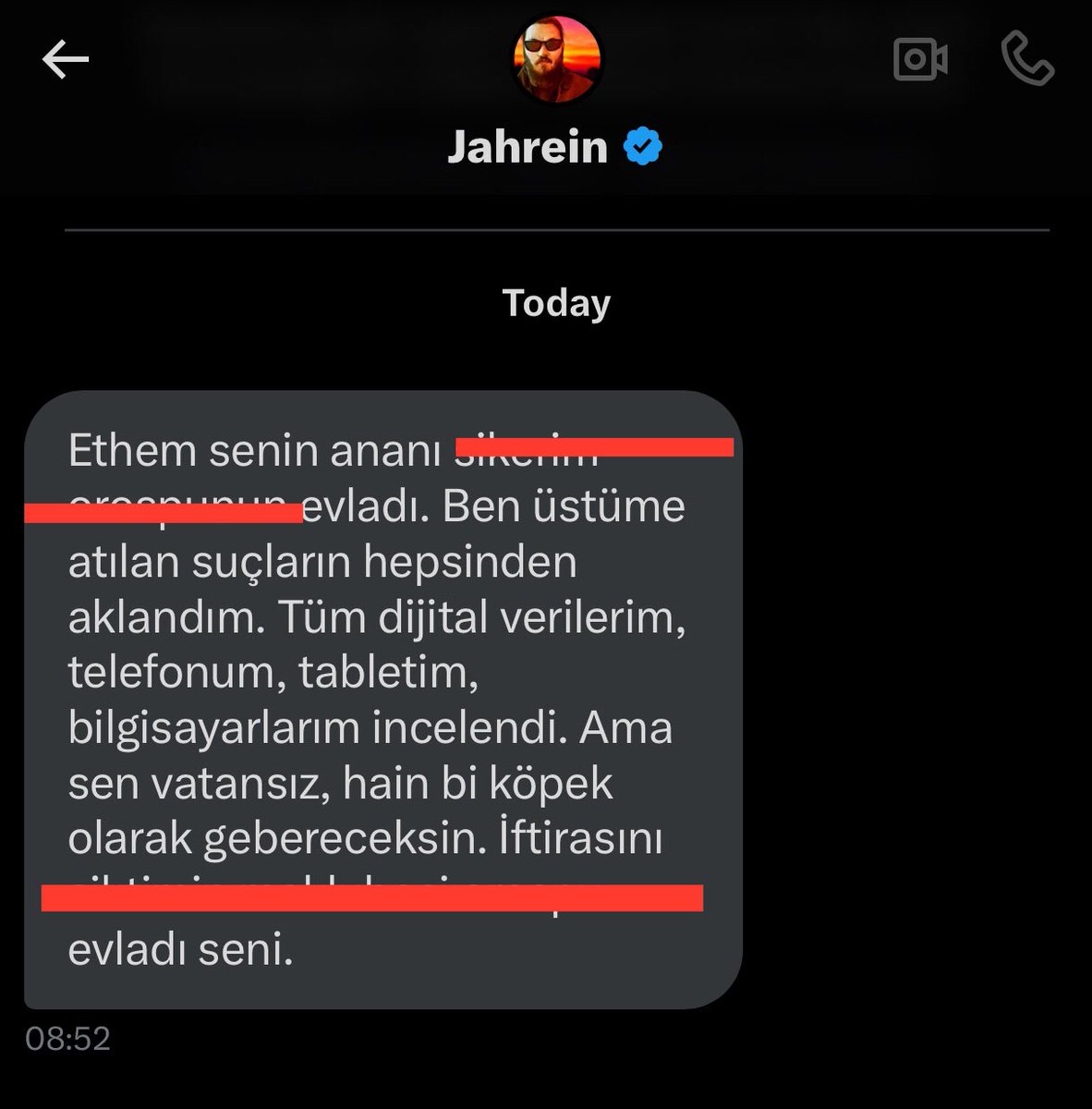 Bana sıra gelirse, seninle bilahare ve bilhassa, görüşmeye geleceğim… 

İnadına hukuk ve edep! Mukavemet gösterir isen, bu en çok beni memnun edecek… <a href="/jahreinG/">Jahrein</a>
