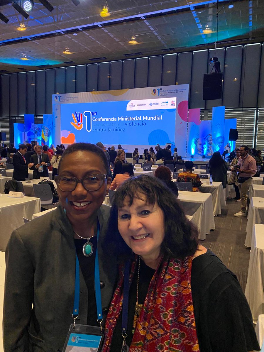 lesleeudwin's tweet photo. In Bogotá with my role model Alicia Herbert OBE, Director for Education, Gender &amp; Equality at FCDO—thrilled she’s on the panel I’m moderating today at the 1st Global Ministerial Conference to End Violence Against Children./1 https://t.co/MOM3DHPcOD