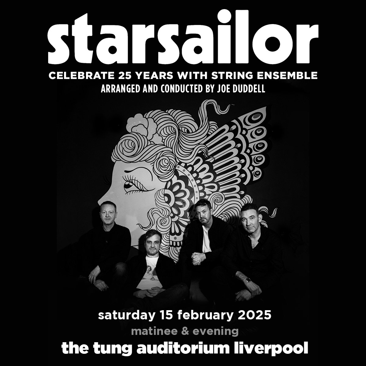 The Tung Auditorium (@tungauditorium) on Twitter photo Tickets are on sale now for two special <a href="/Starsailorband/">Starsailor Official</a> shows here at the Tung on Feb 15th.
Celebrating 25 years of the band, they'll be accompanied by strings arranged and conducted by Joe Duddell.
🎟️: thetungauditorium.com/events/starsai… Tickets are on sale now for two special <a href="/Starsailorband/">Starsailor Official</a> shows here at the Tung on Feb 15th.
Celebrating 25 years of the band, they'll be accompanied by strings arranged and conducted by Joe Duddell.
🎟️: thetungauditorium.com/events/starsai…