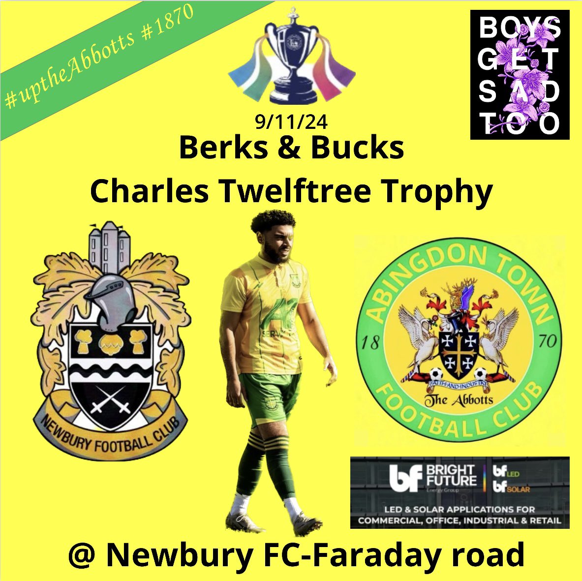 Abingdon Town Football Club (@abingdonabbots) on Twitter photo We are looking forward to being part of a momentous day for @NewburyTownFC tomorrow in the <a href="/BerksandBucksFA/">Berks & Bucks FA</a> Trophy. After a long time away, they are finally back at Faraday Road!👏
Congratulations to everyone involved, we look forward to seeing you tomorrow! We are looking forward to being part of a momentous day for @NewburyTownFC tomorrow in the <a href="/BerksandBucksFA/">Berks & Bucks FA</a> Trophy. After a long time away, they are finally back at Faraday Road!👏
Congratulations to everyone involved, we look forward to seeing you tomorrow!