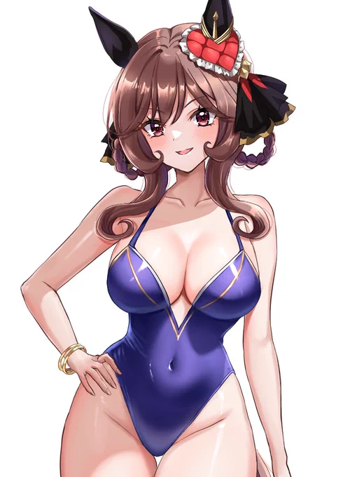 #ジェンティルドンナ#いいおっぱいの日全身とアップ 2枚ぺたり 