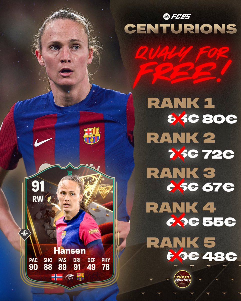 ⚔️ FUT CENTURIONS JUST STARTED ⚔️
Get the BEST UT Champions rewards!

· PS, XBOX &amp; PC 💻
· Direct contact with the Pro Player 👥
· Easy, fast &amp; cheap (Free qualifications) 💸
· +4000 orders fulfilled (check feedback) 🔥

📩 DM @FIFA_naticos &amp; book before tomorrow for a discount