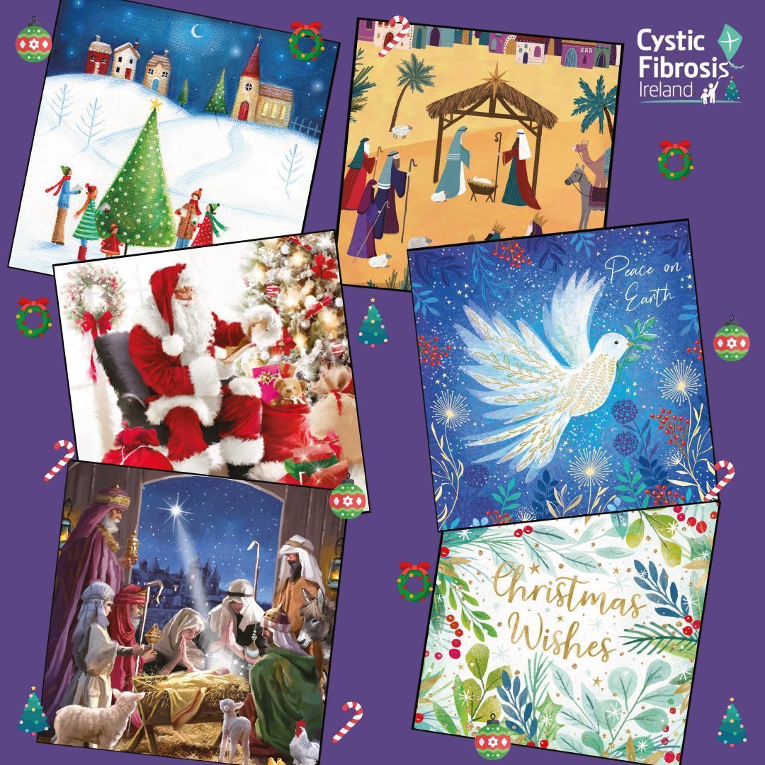 cf_ireland's tweet image. Spread joy this Christmas with a Cystic Fibrosis Ireland card! 🎄🥳 Every purchase supports CF individuals and families in Ireland. Choose from 12 designs and 3 variety packs—8 cards for just €6.99. Get yours now at buff.ly/3yERzkN. #ChristmasCards #SupportCF