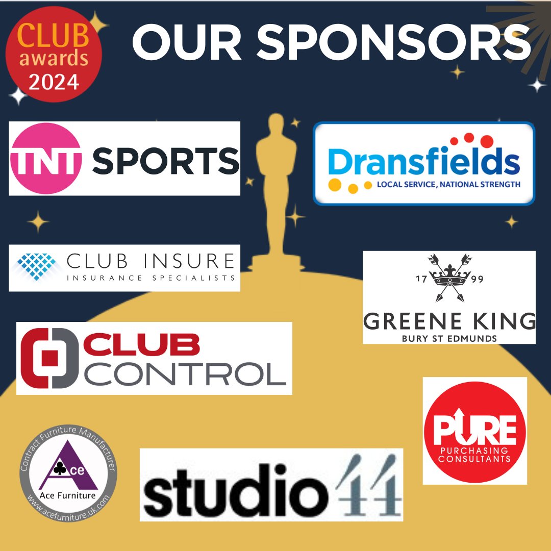 Introducing Club Award sponsors: <a href="/AceFurniture1/">Ace Furniture</a> <a href="/ClubControlEPOS/">Club Control</a> <a href="/ClubInsureLtd/">Club Insure</a> Dransfields <a href="/greeneking/">Greene King</a> PurePurchasing <a href="/studio44agency/">Studio44</a> <a href="/TNTSportsTrade/">TNT Sports Business</a> who are helping make this year's Club Awards memorable for the hundreds of guests. Find out more at clubmirror.com/club-awards-sp…