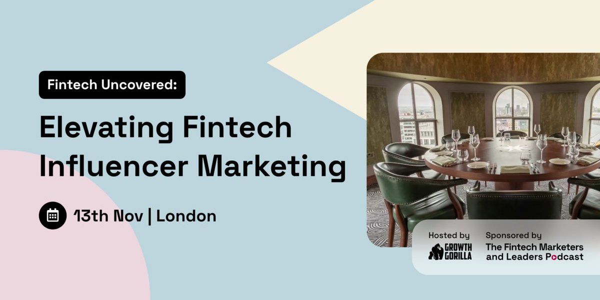 📢 Nov 13: Fintech marketers, elevate your influencer game at our exclusive roundtable in London.

Focused discussions
Actionable takeaways
Intimate networking
Don’t miss out! RSVP now. 
hubs.la/Q02VpM1H0